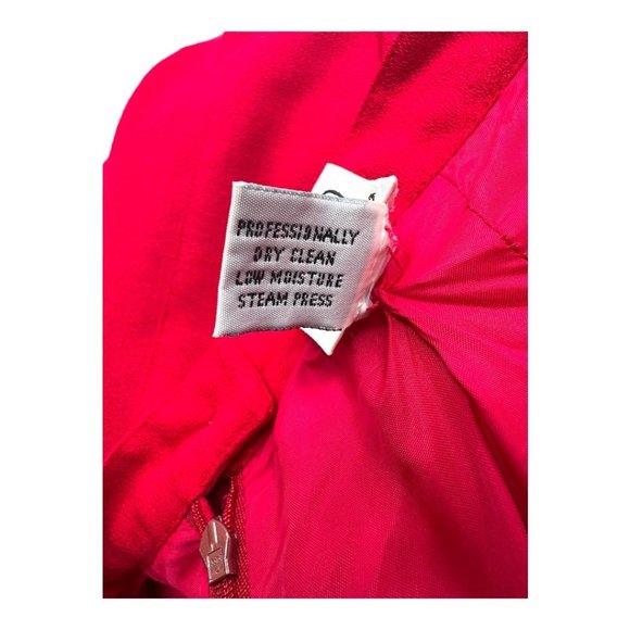 Vintage 1980's Gemma Kahng New York Red Wool Mini Skirt Size 12 - Picture 8 of 11